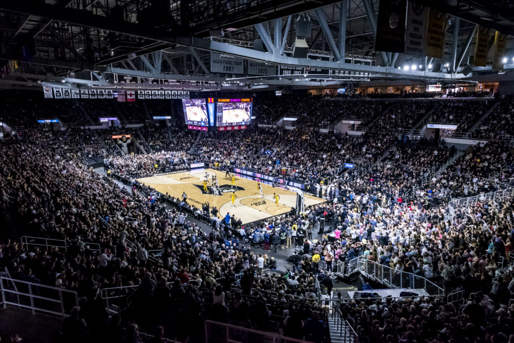 There will be no sellout crowd at the  Dunkin' Donuts Center for this year's PC-URI game. The two teams will not play due to scheduling conflicts and the coronavirus.