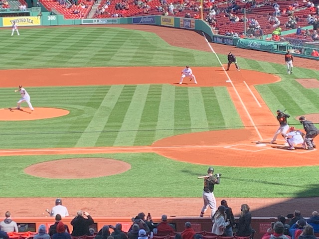 First pitch 2021 Boston Red Sox Opening Day