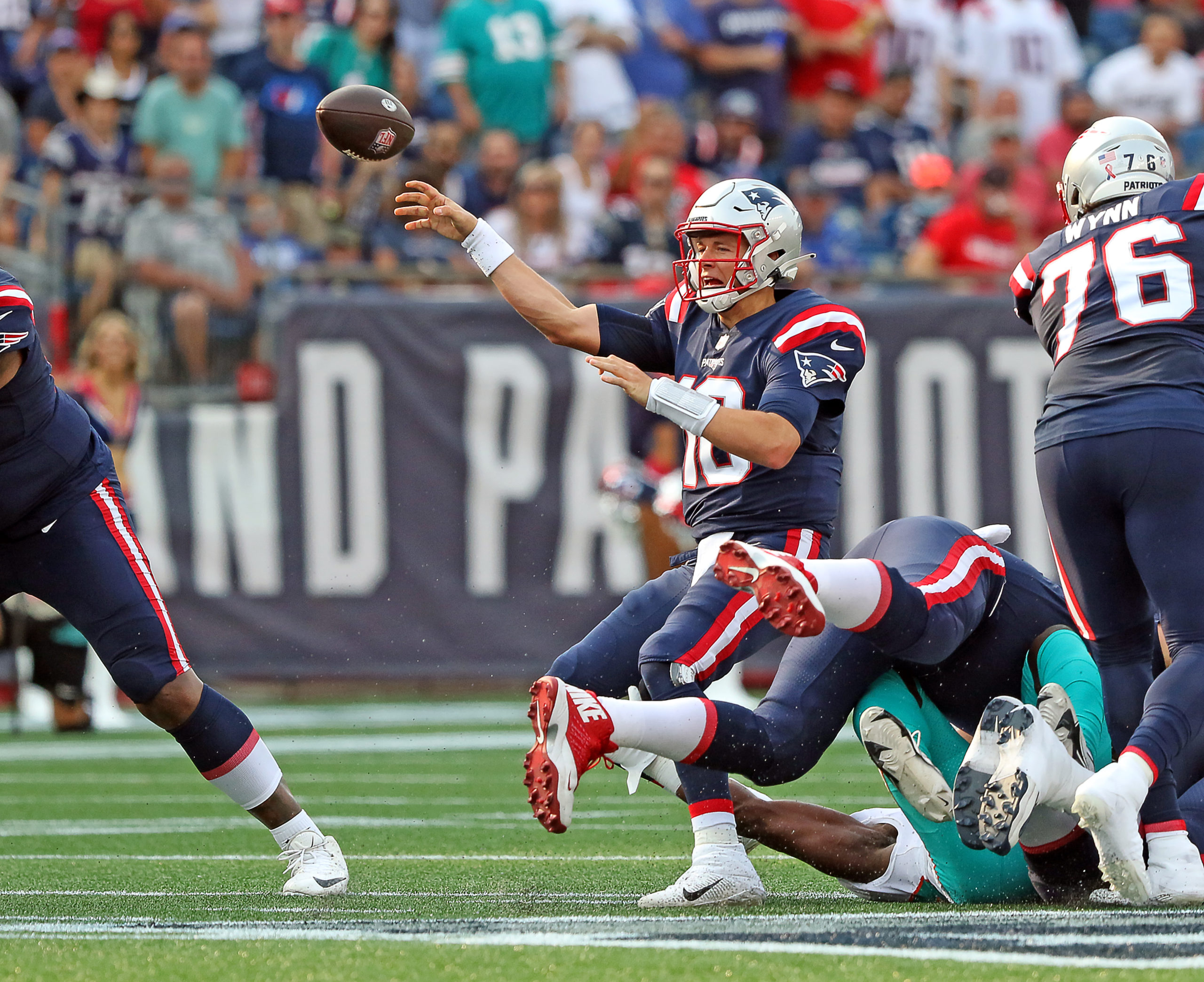 Pats let down Mac, fans in opening loss to  Dolphins